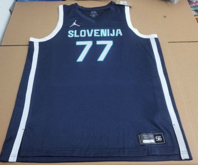 77 Doncic 2024 Slovenia away jersey navy